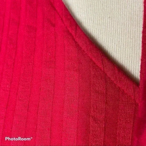 MICHEL STUDIO ribbed knit viscose tie neck tank - Picture 2 of 7